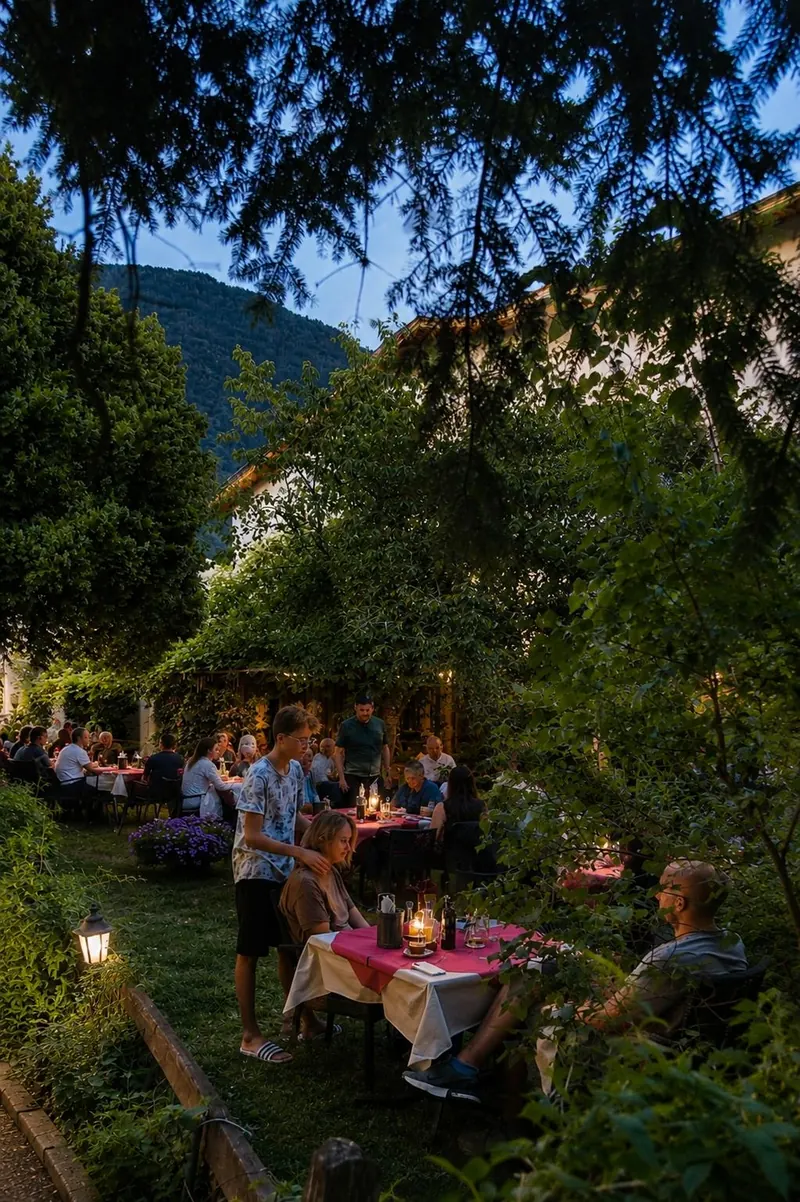 Garten der Pizzeria Jolly in Latsch